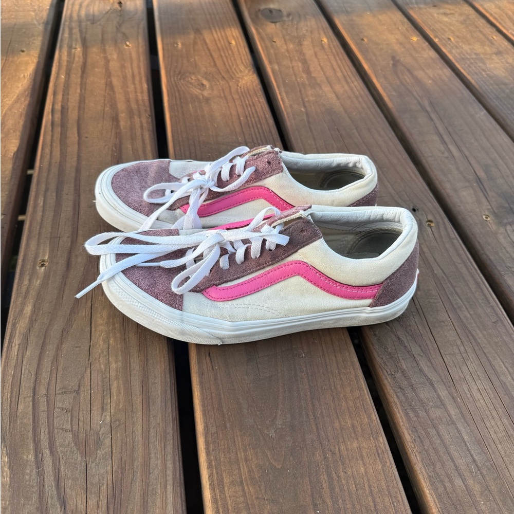 Vans Pink and Purple Women's Sneakers